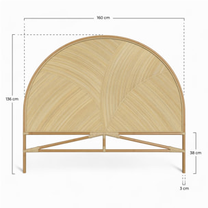 Tête de lit en rotin naturel 160 cm - Beigia