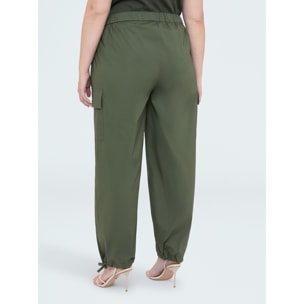 Fiorella Rubino - Pantaloni cargo in cotone - Verde militare