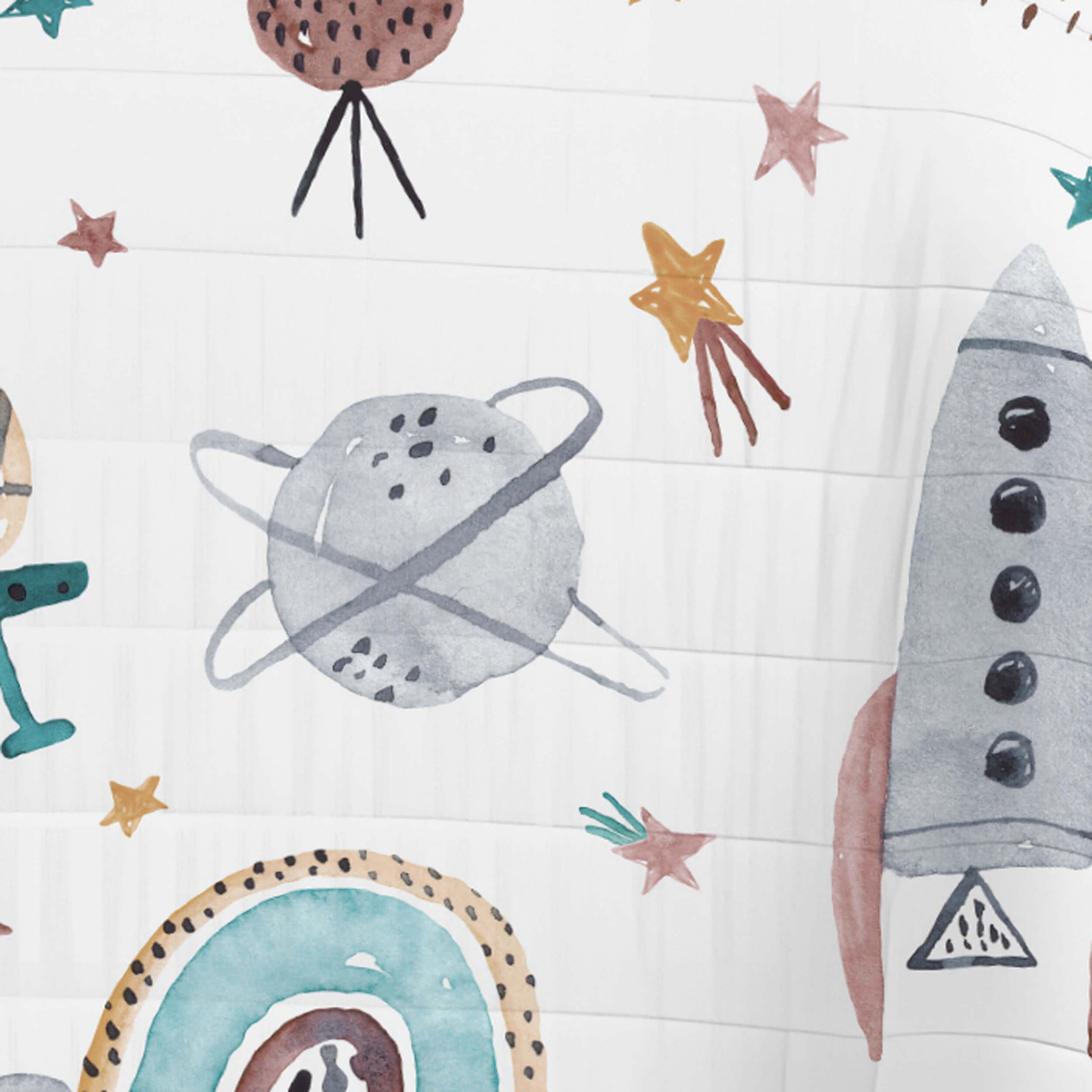 Colcha Bouti Estampada - 2 Piezas - 100% Poliéster - Microfibra - Infantil - 70 gr/m² - Rocket