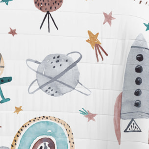 Colcha Bouti Estampada - 2 Piezas - 100% Poliéster - Microfibra - Infantil - 70 gr/m² - Rocket