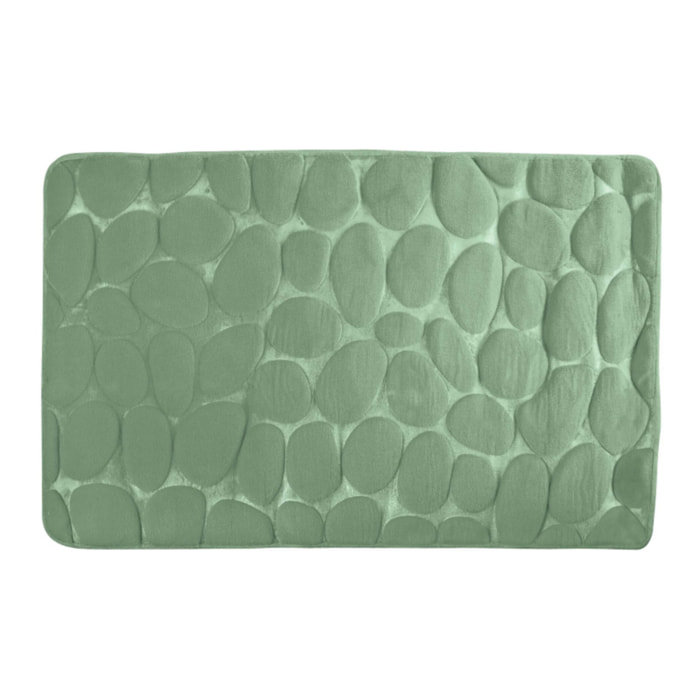 Tapis de bain  Microfibre PEBBLE 40x60cm Vert Basil MSV