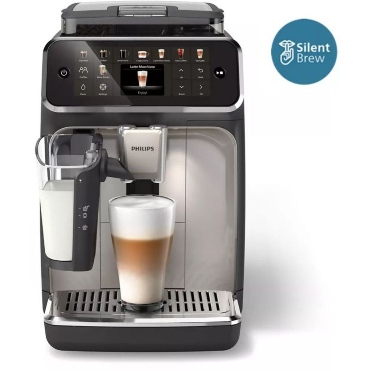 Expresso Broyeur PHILIPS LatteGo SilentBrew EP5547/90
