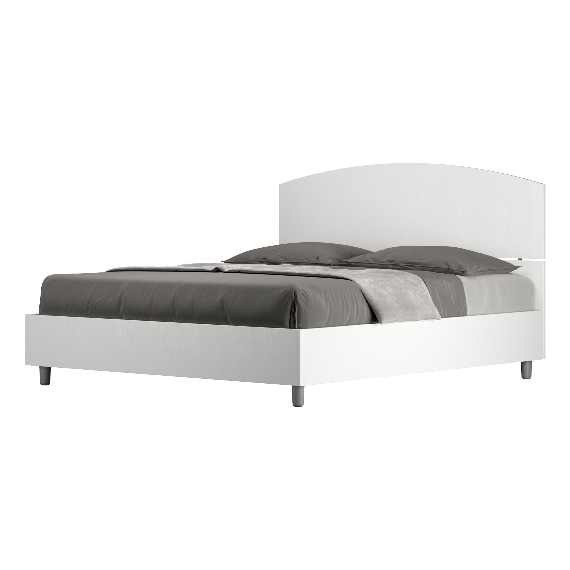 Letto contenitore 160x190 bianco frassino Dora