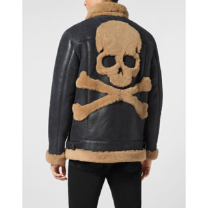 PHILIPP PLEIN Leather Fitted Biker