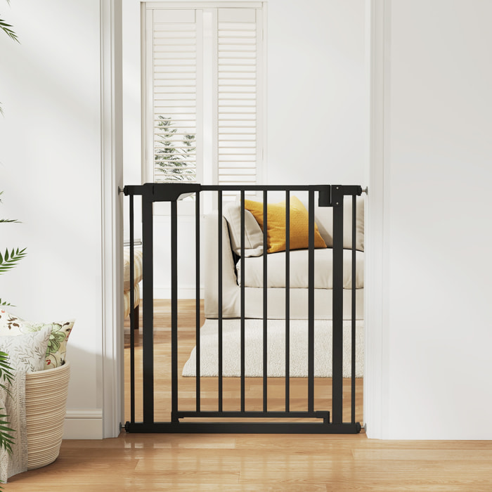 Barrière de sécurité chien largeur réglable 76-81 cm acier noir