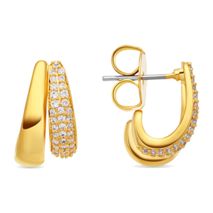 Pendientes Sadani acabado oro amarillo 18k
