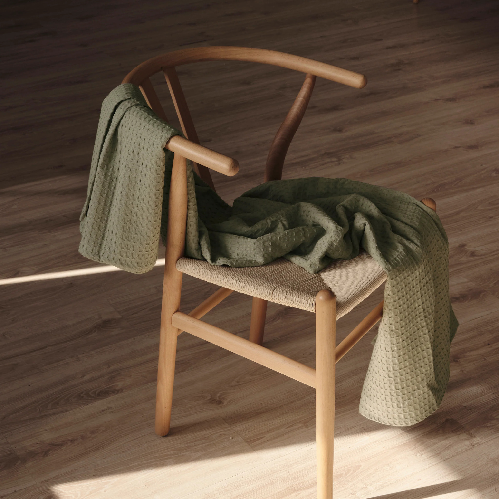 Plaid gaufré 100% coton Desert Sage 130x170 cm