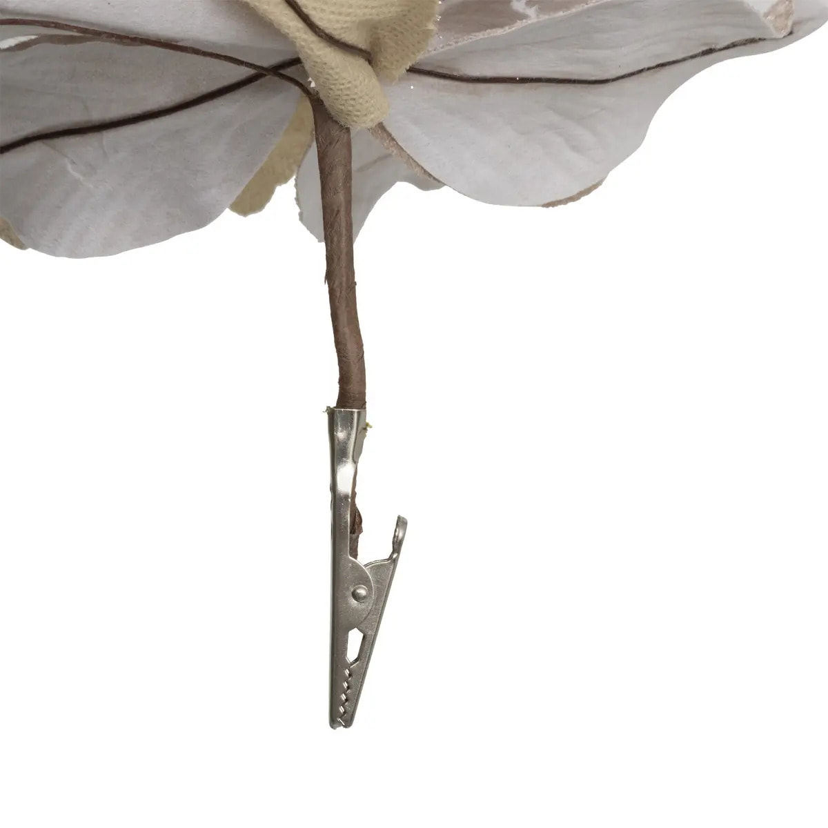 Sujet poinsettia bout pailleté 23cm