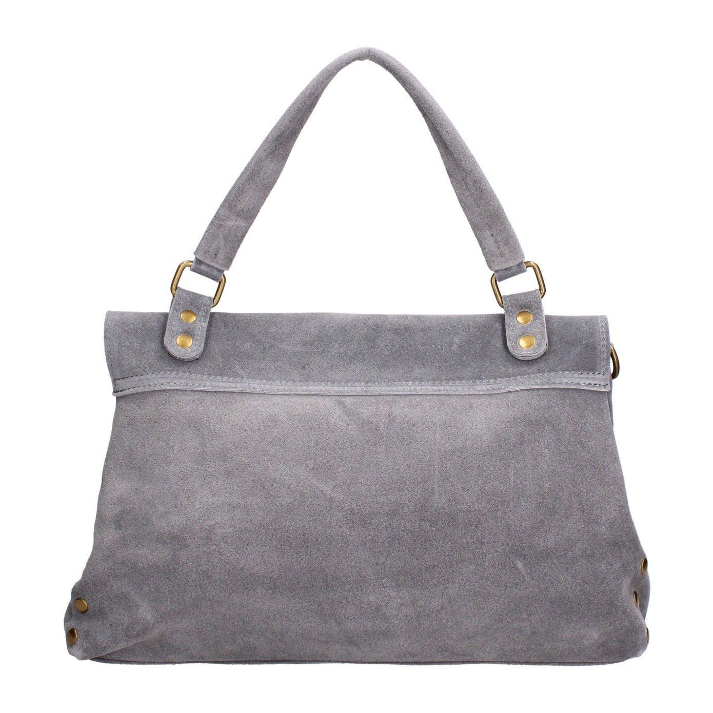 Borsa a mano da donna Made in Italy - Modello Zelia Elite - Pelle scamosciata - 37.0 x 22.0 x 15.0 cm