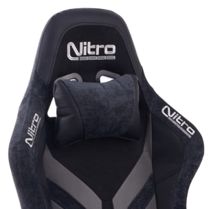 Poltrona gaming reclinabile a 155 gradi grigio e nera - Flyco