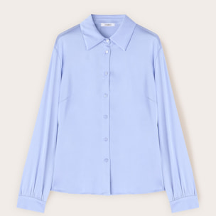 Motivi - Camicia in raso - Azzurro