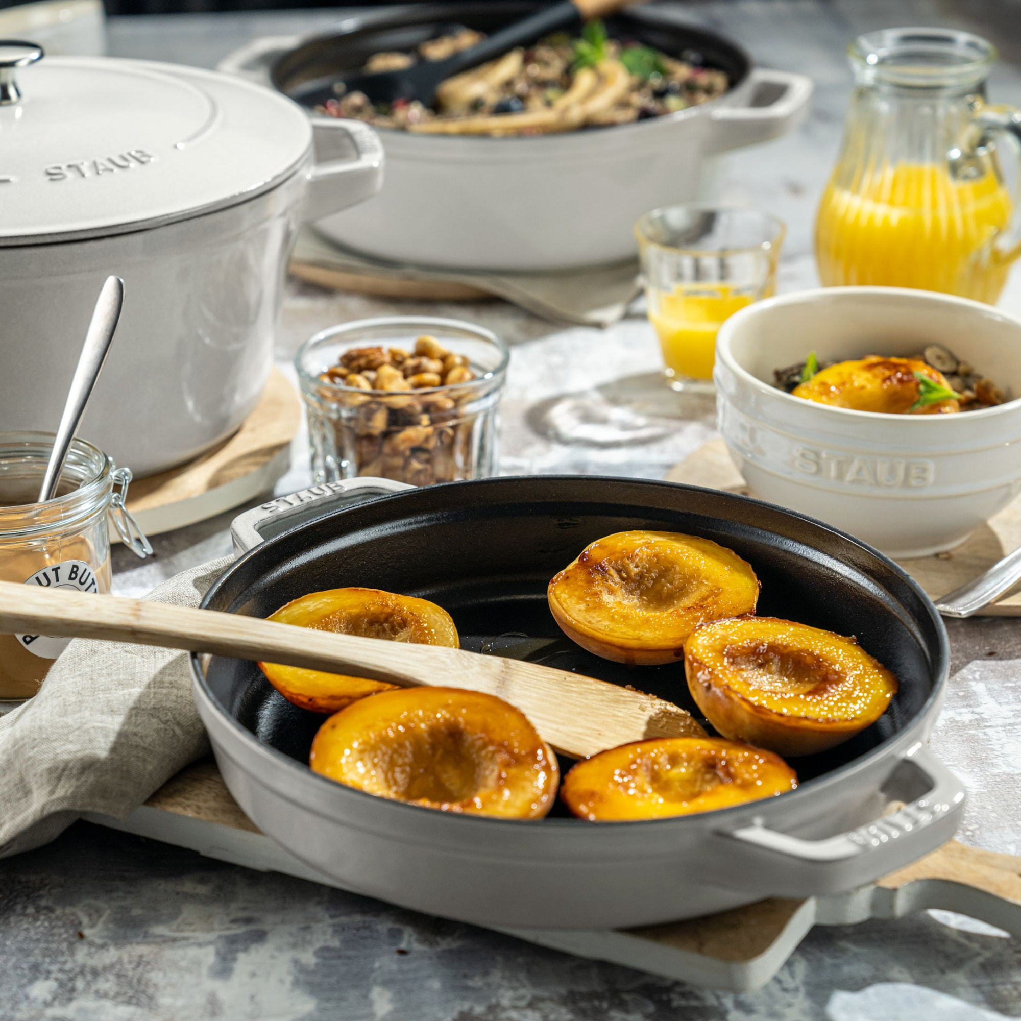 3-pcs, Set empilable, Truffe blanche