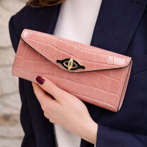 Cartera Cheval Firenze Marlon Croc Rosa