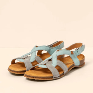 Sandalias N5819 SOFT NAPPA-SILK BLUE /PANGLAO color Blue