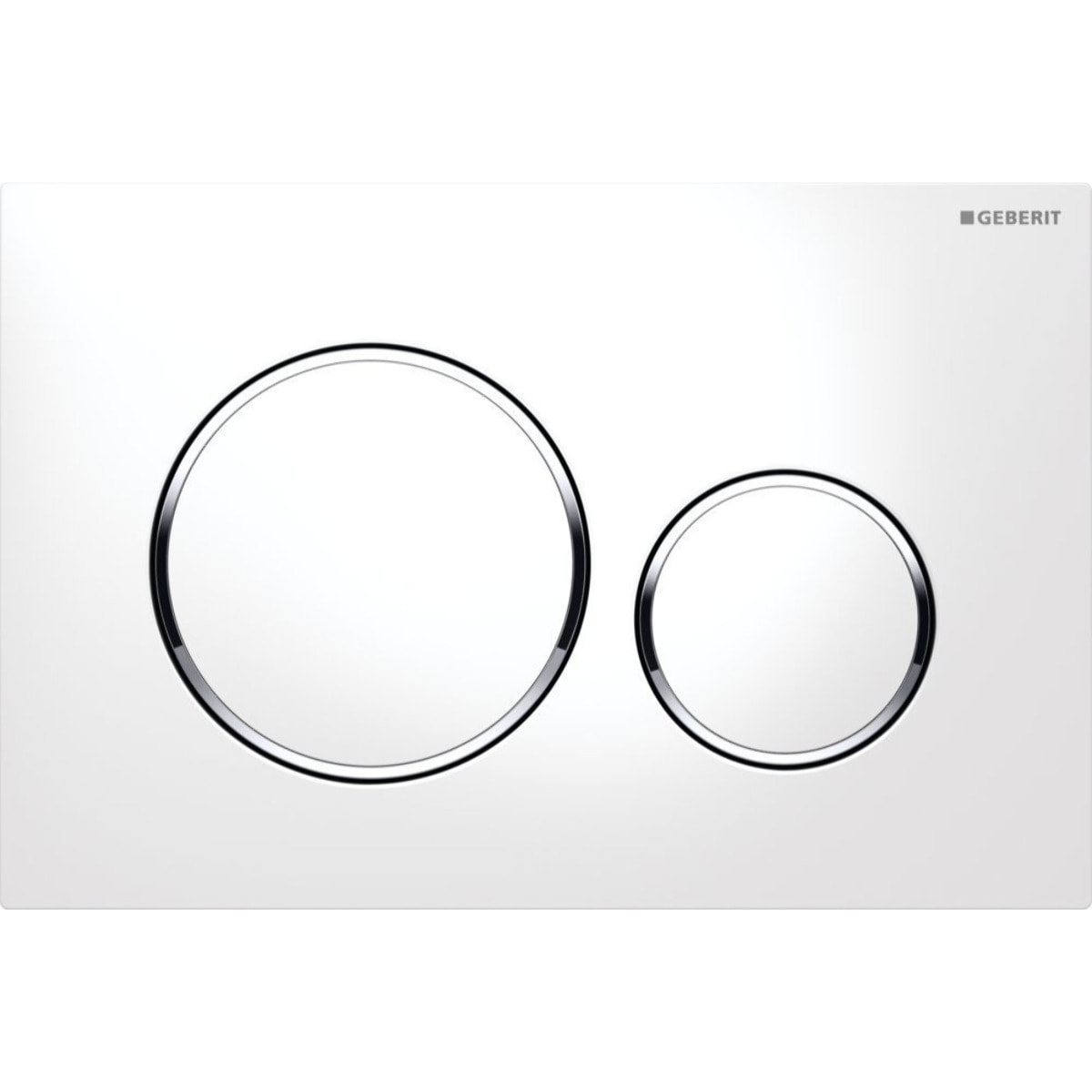 Pack Bati-support Geberit UP320 + WC sans bride Livea Bello + Abattant softclose + Plaque blanc chrome (GebBello-C)