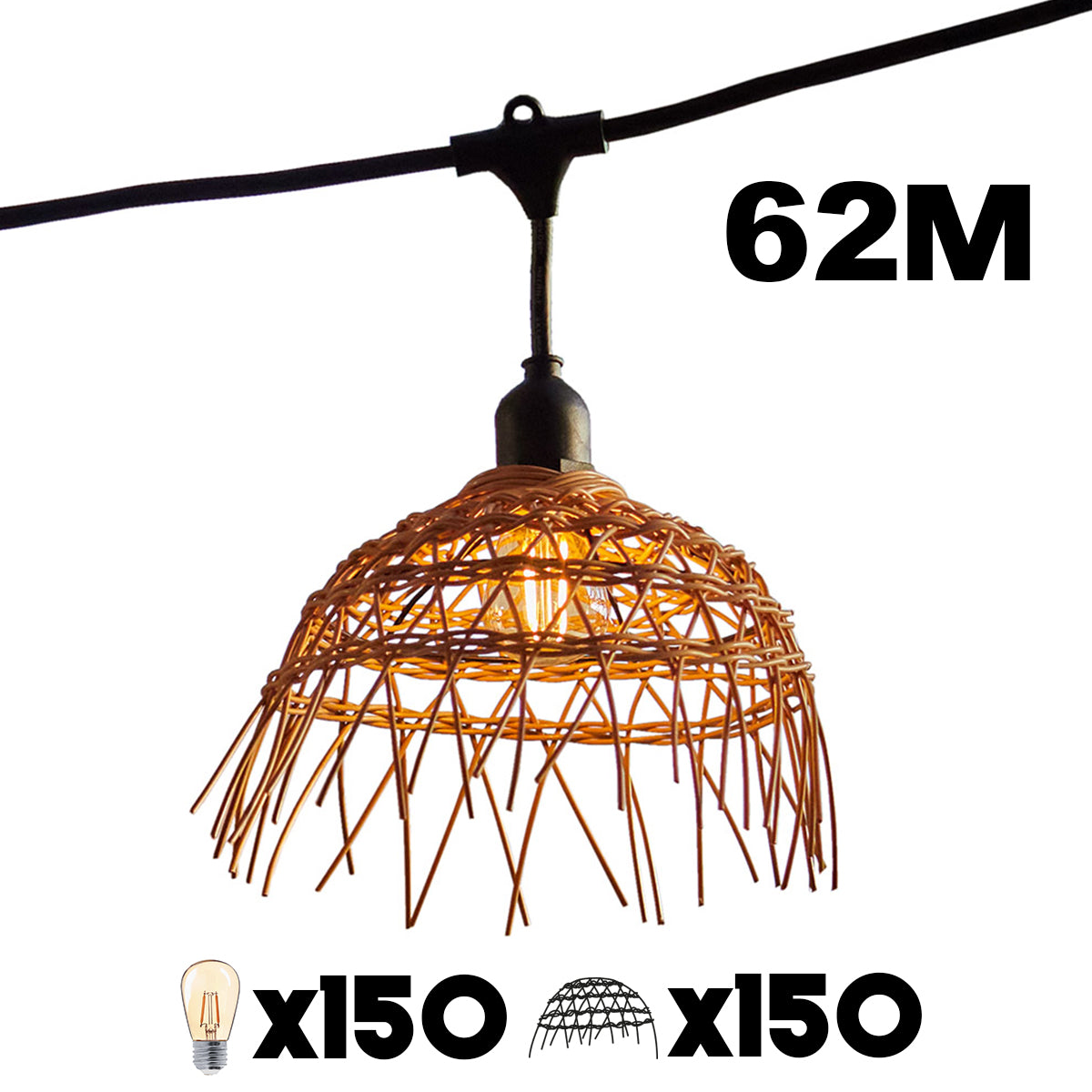 Guirlande connectable HAWAII 150 ampoules E27 62M