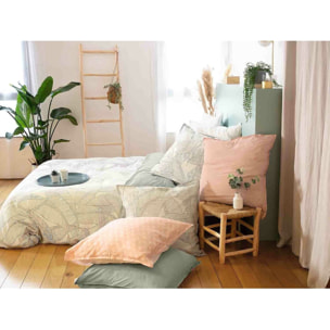 Parure Housse De Couette 3pcs 100% Lin et coton 115gsm 57fils Pampelune