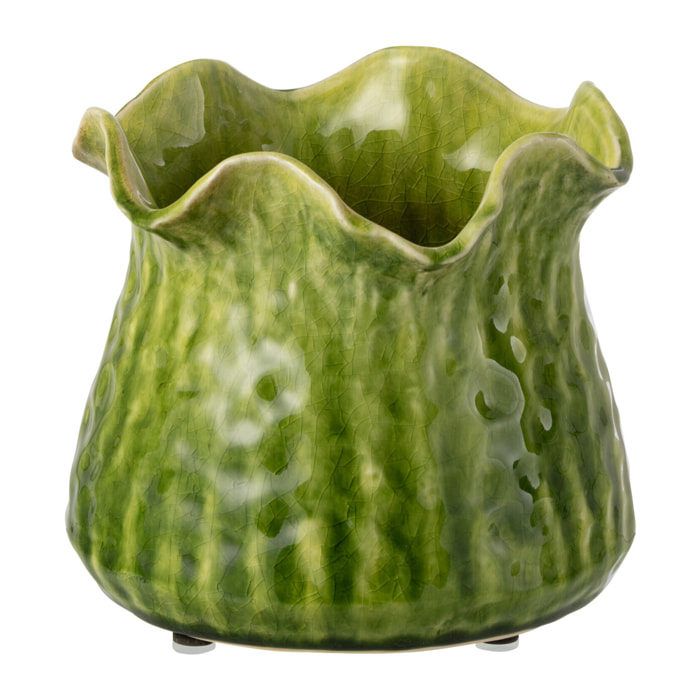 J-Line Cache-pot Ronny Irrégulier - céramique - vert - large