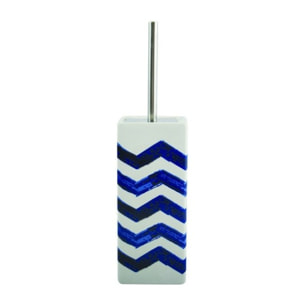 Brosse wc avec support Céramique LE CAP Bleu & Blanc MSV
