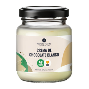 PLANETA HUERTO | Crema de Chocolate Blanco Vegano ECO 230g – Sin Azúcares Añadidos, Ecológica y Con AOVE