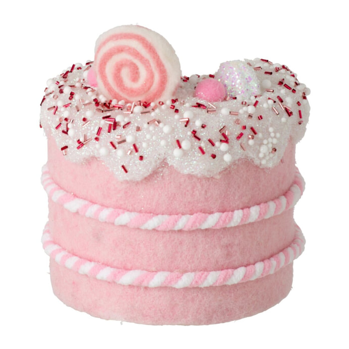 J-Line gâteau - laine - rose clair/blanc - small