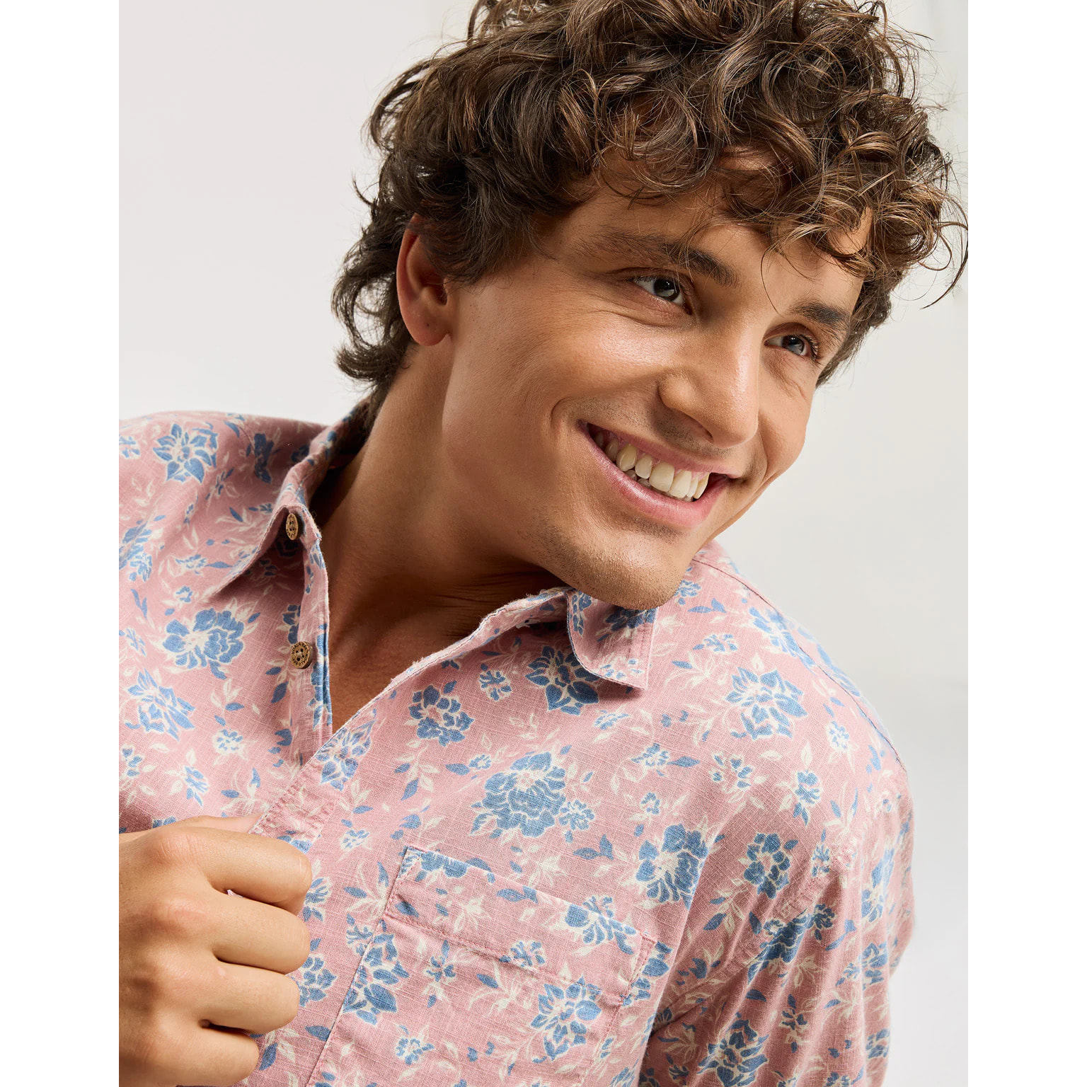 Camisa Manga Corta Rosa - San Junipero