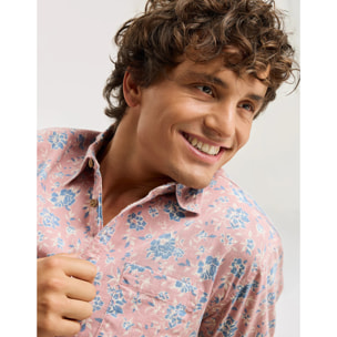 Camisa Manga Corta Rosa - San Junipero