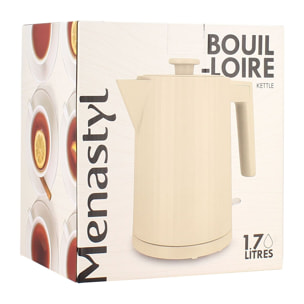 Bouilloire 1,7L crème strié