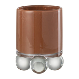 J-Line photophore Sur Boules - verre - marron
