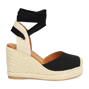 Campesine nere tacco 9,5 cm