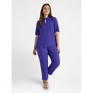 Fiorella Rubino - Blusa boxy de viscosa LENZING™ ECOVERO™ - Violeta
