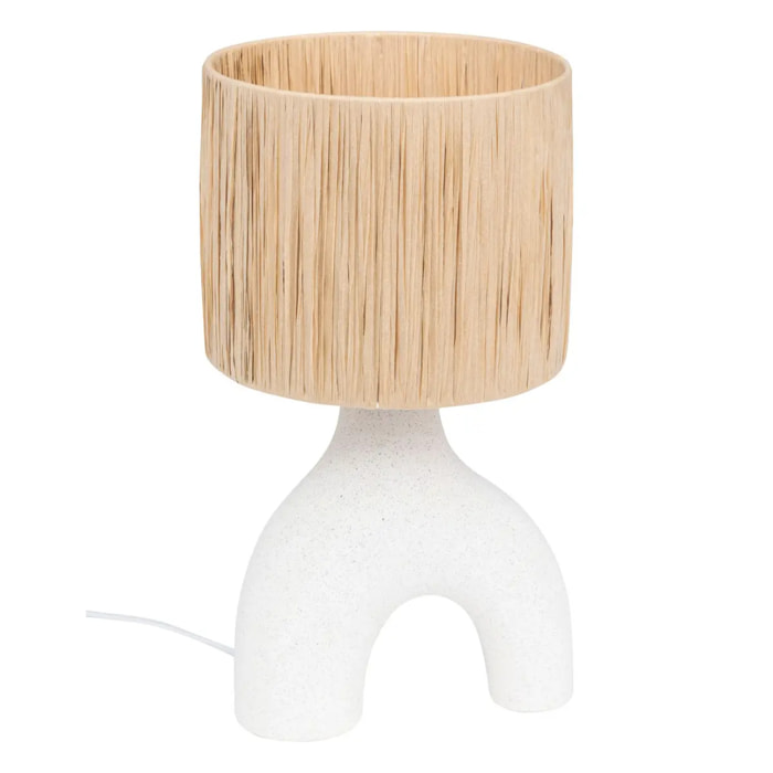 Lampe à poser Tania céramique blanc H47cm