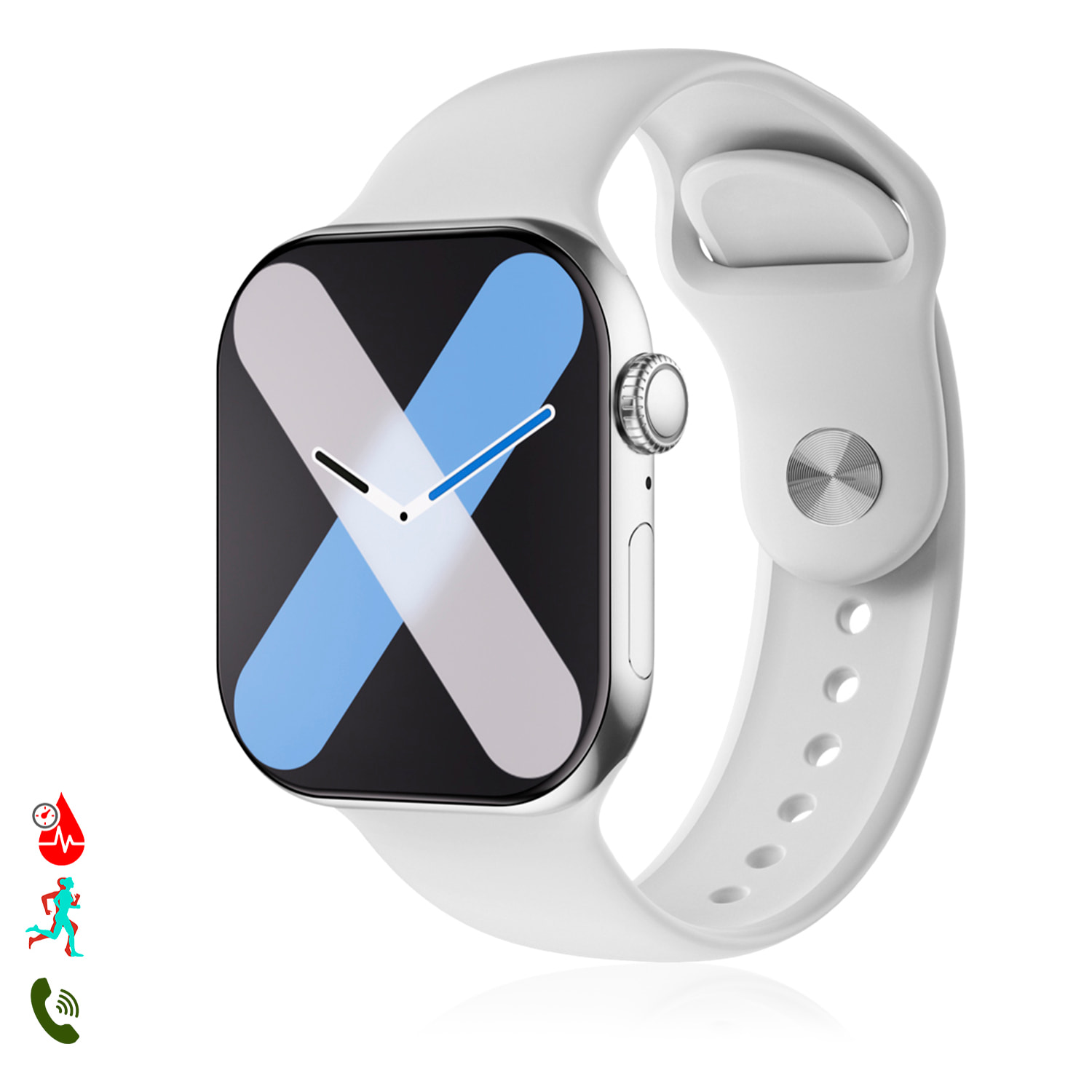 Smartwatch S10 con monitor cardiaco avanzato, ECG, zucchero nel sangue, chiamate Bluetooth. Traduttore vocale, ChatGPT e giochi di abilità.