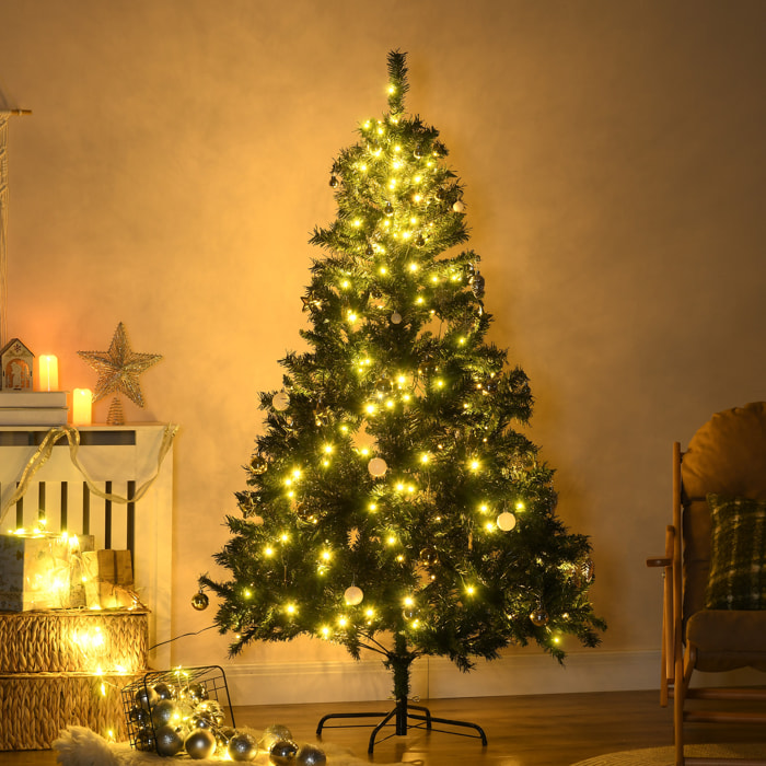 árbol de Navidad Artificial 745 Ramas 200 Luces 112x180cm