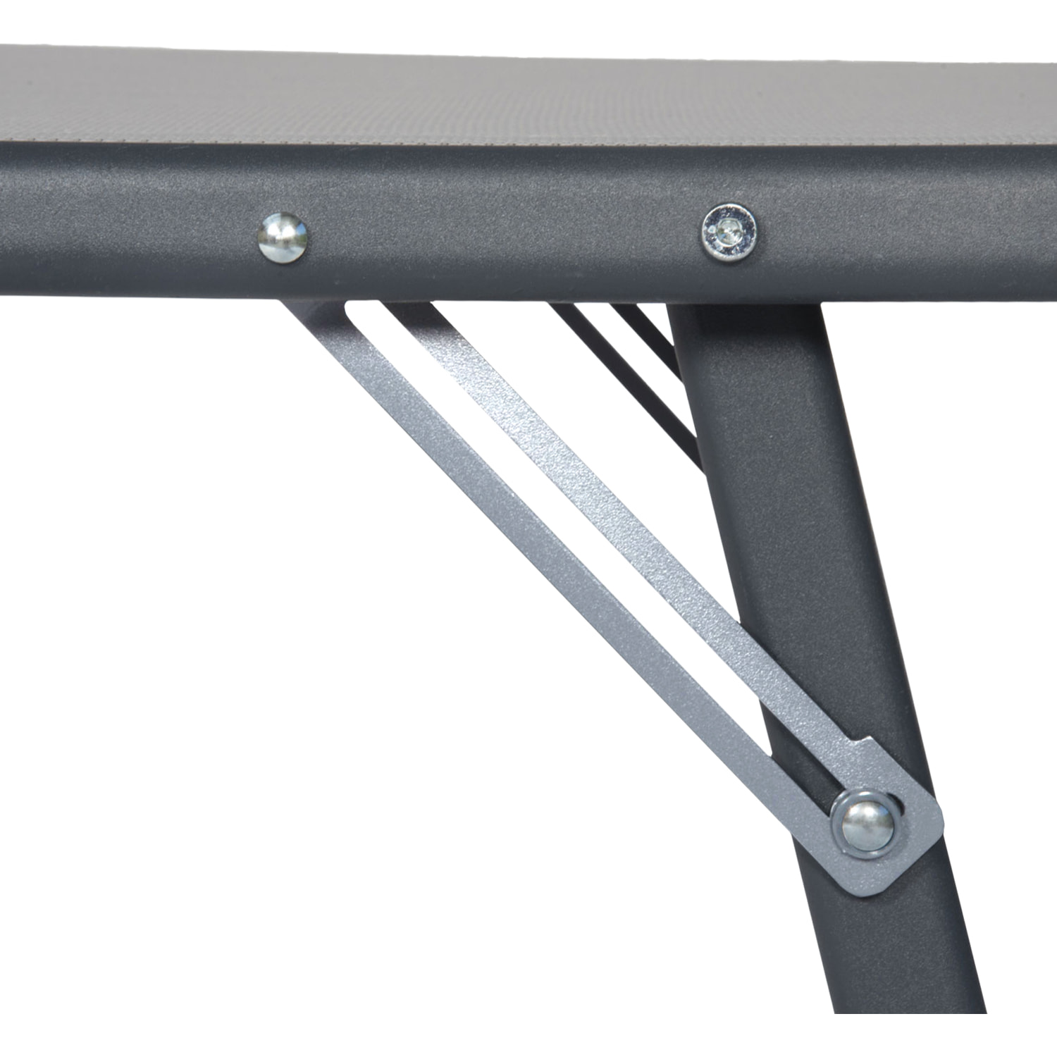 Lot de 2 bains de soleil pliants SICILIA en textilène gris - structure anthracite