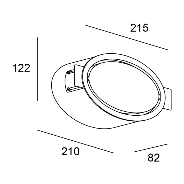 LEDS C4 Ely Recessed aplique interior empotrado de pared con luz led blanco calido 3000K 485lm en color blanco