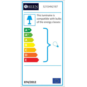 Applique murale noire et or en métal TOLUCA