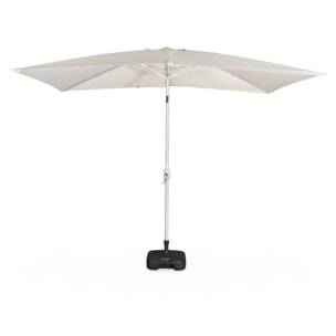 Parasol Wissant. 2x3m. couleur sable. mât central. aluminium anodisé orientable. manivelle d'ouverture