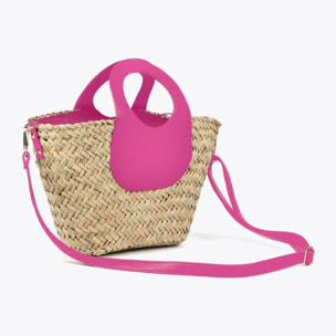 Borsa a cesta piccola con borchie