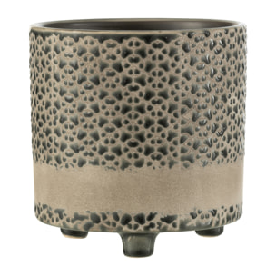 J-Line cache-pot Mosaique - céramique - gris/bleu - large - Ø 16.50 cm