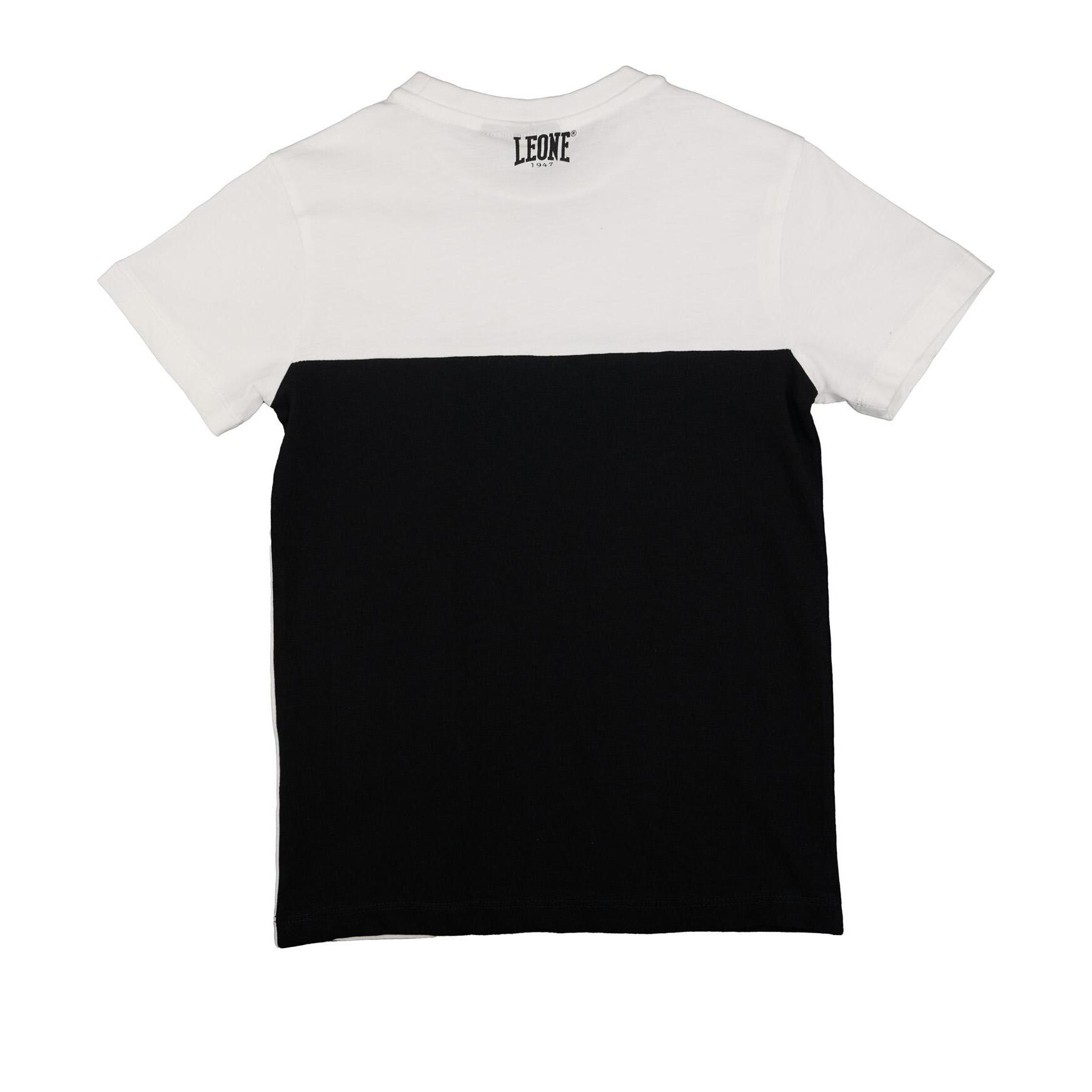 T-shirt maniche corte da bambino in cotone Leone B&W