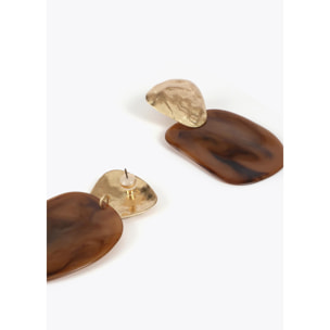 Orecchini Combinati Metallo e Acrilico