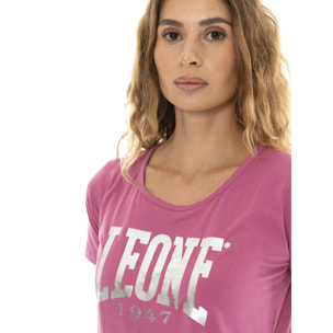 T-shirt da donna a manica corta con logo grande "Silver"