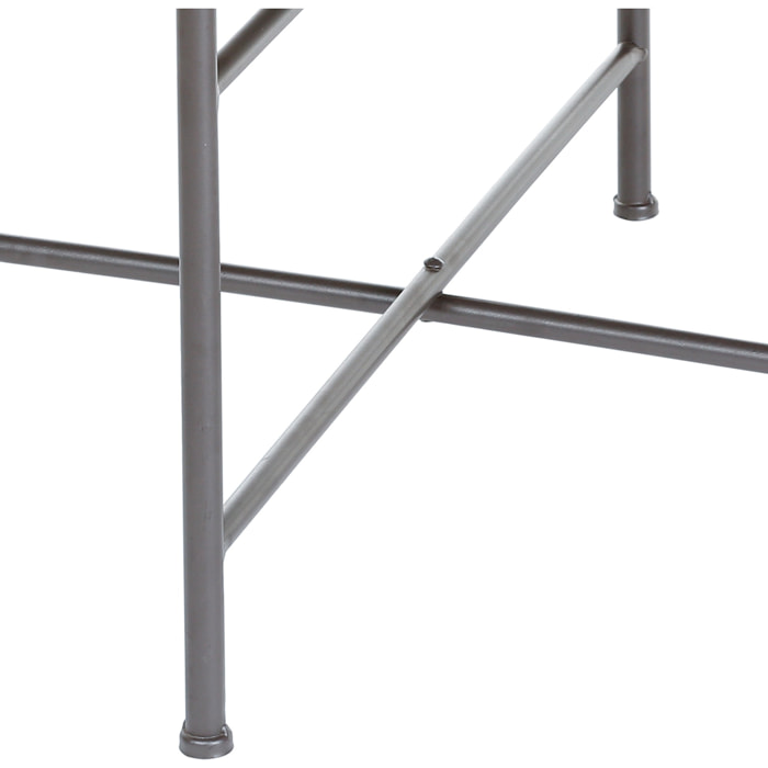 Mesa auxiliar gris, metal d. 65 cm