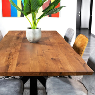 Table en chêne 200 cm bordures naturelles OKA