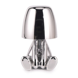 Lampada LED Sitting Kid in ABS - ARGENTO