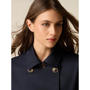 Oltre - Trench midi de doble botonadura - Azul