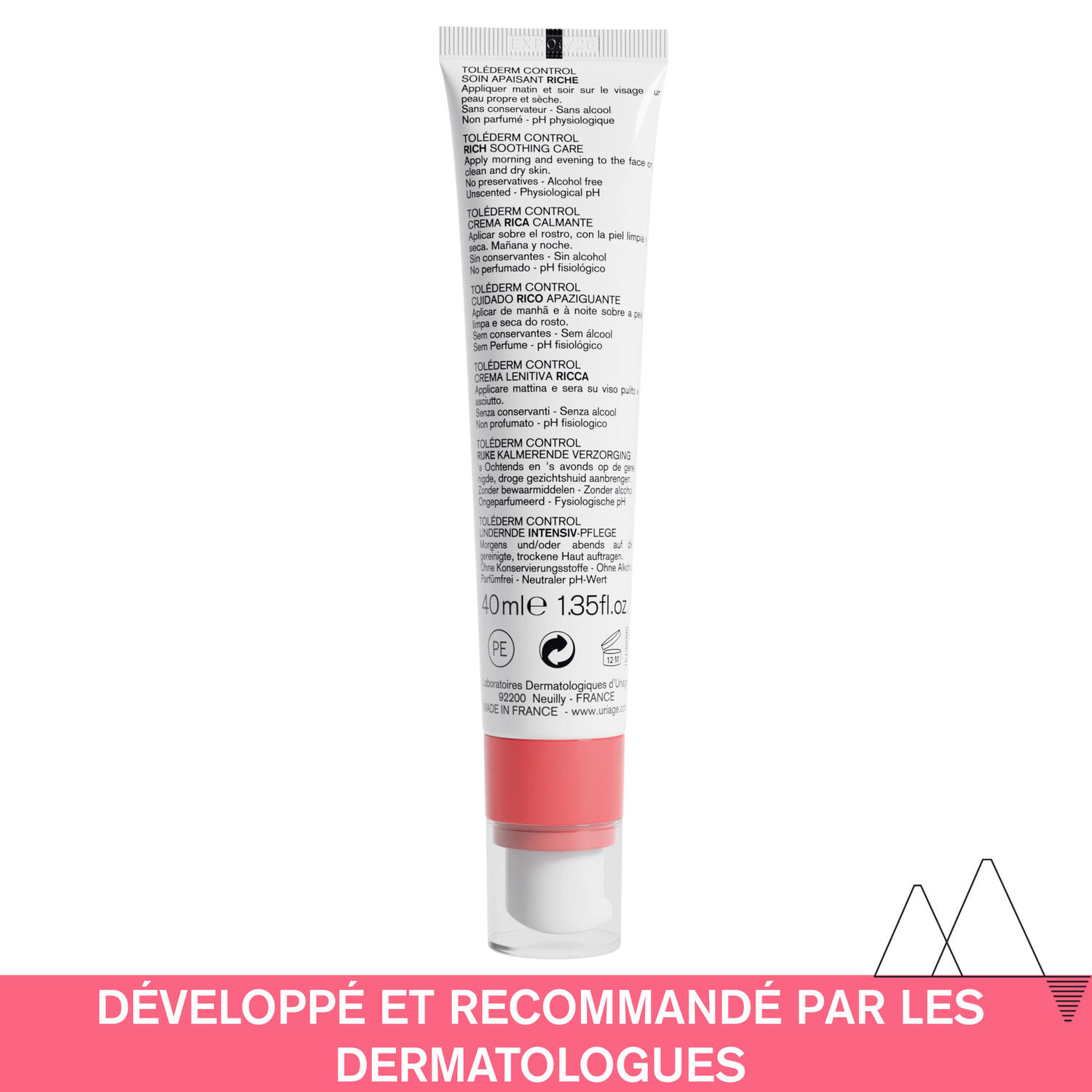 TOLEDERM - Control Soin calmant intensif riche 40ml