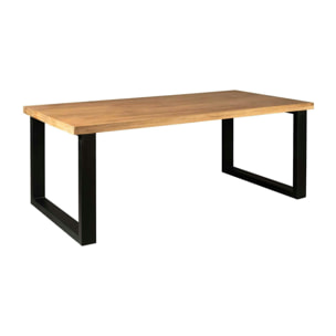 Table à manger bois pied en U 220 cm RIVANO