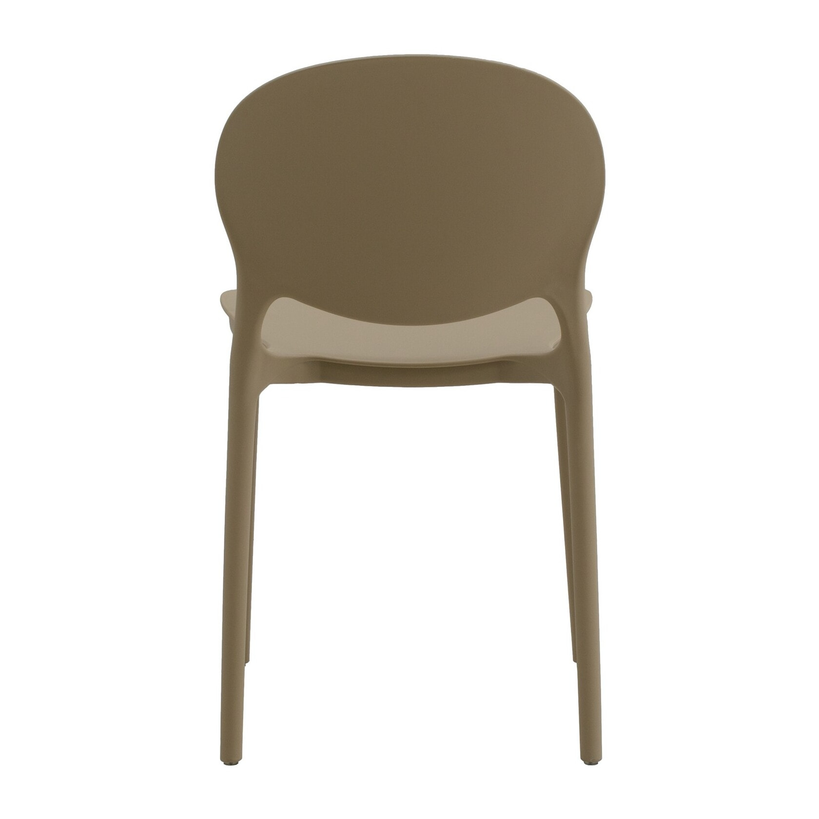 Set di 4 sedie SANTA CRUZ in polipropilene beige, impilabili